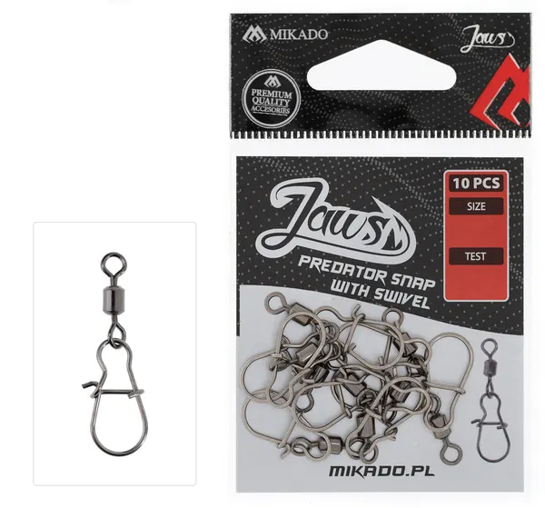 Mikado Agrafka z Krętlikiem Jaws Predator Snap