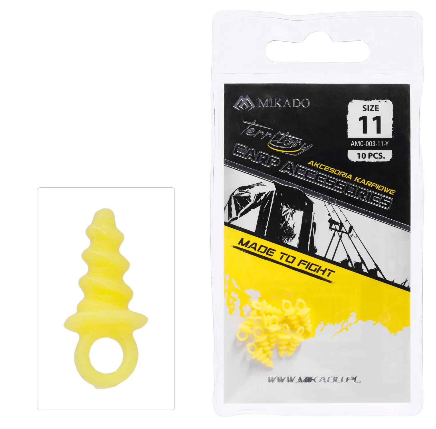 Mikado Wkręt do Kulek Proteinowych Plastikowy 11mm Żółty